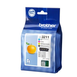 Brother LC3211 Pack de 4 Cartuchos de Tinta Originales
