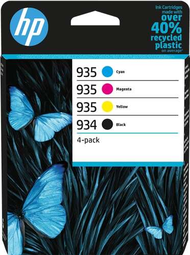 HP 934 + 935 Pack de 4 Cartuchos de Tinta Originales