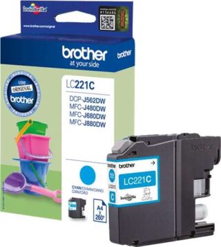 Brother LC221 Cyan Cartucho de Tinta Original