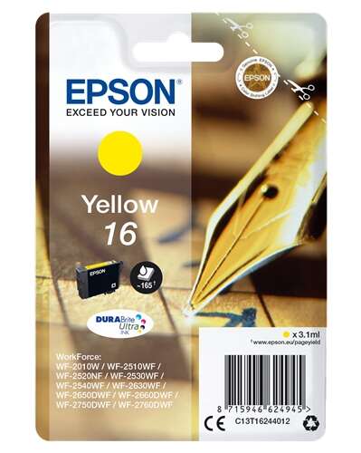 Epson T1624 Amarillo Cartucho de Tinta Original