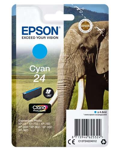 Epson T2422 (24) Cyan Cartucho de Tinta Original