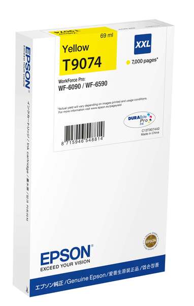 Epson T9074 Amarillo Cartucho de Tinta Original