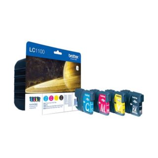 Brother LC1100 Pack de 4 Cartuchos de Tinta Originales