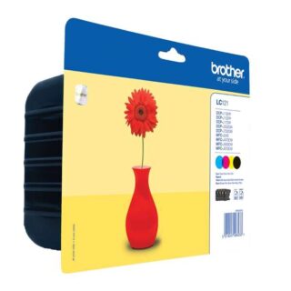 Brother LC121 Pack de 4 Cartuchos de Tinta Originales