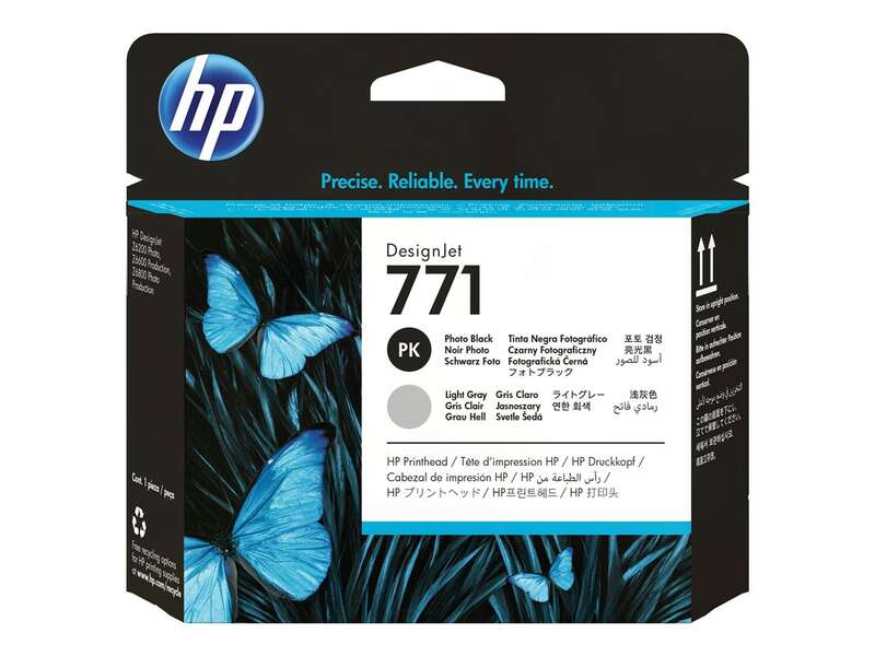 HP 771 Cabezal de Impresion Original - Negro Photo, Gris Light