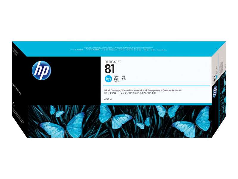 HP 81 Cyan Cartucho de Tinta Original