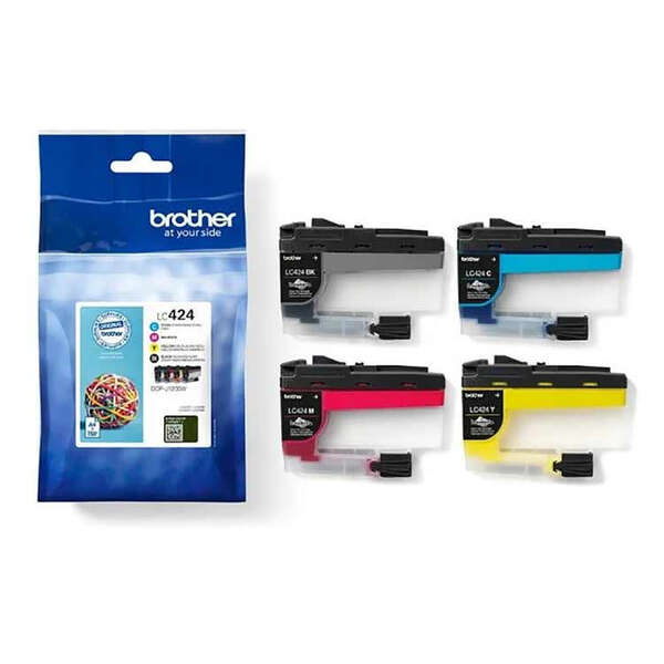Brother LC424 Pack de 4 Cartuchos de Tinta Originales