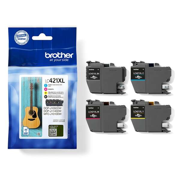 Brother LC421XL Pack de 4 Cartuchos de Tinta Originales
