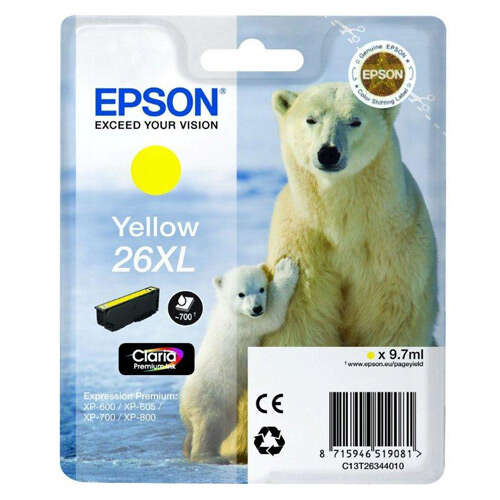 Epson T2634 (26XL) Amarillo Cartucho de Tinta Original