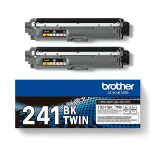 Brother TN241 Negro Pack de 2 Cartuchos de Toner Originales