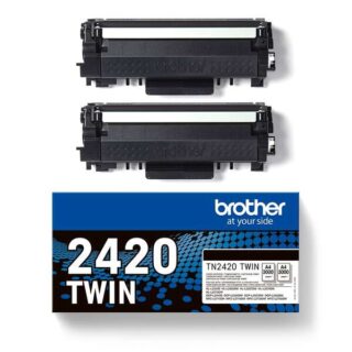 Brother TN2420 Negro Pack de 2 Cartuchos de Toner Originales