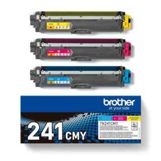 Brother TN241 Pack de 3 Cartuchos de Toner Originales - Cian, Magenta, Amarillo