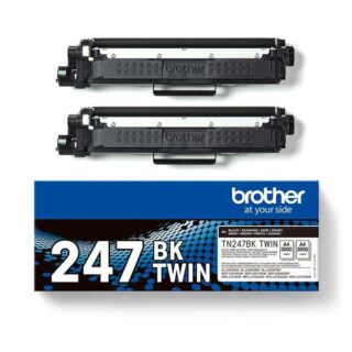 Brother TN247 Negro Pack de 2 Cartuchos de Toner Originales