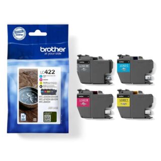 Brother LC422 Pack de 4 Cartuchos de Tinta Originales