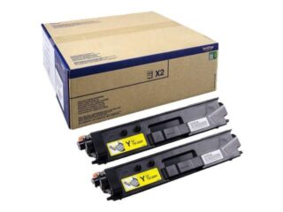 Brother TN329 Amarillo Pack de 2 Cartuchos de Toner Originales