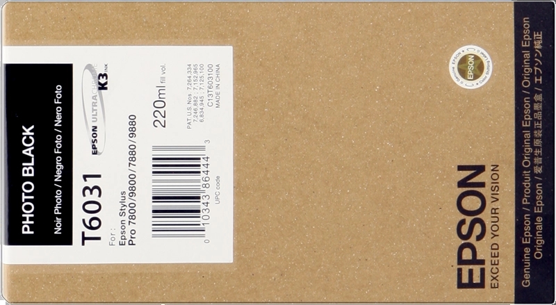 Epson T6031 Negro Photo Cartucho de Tinta Original