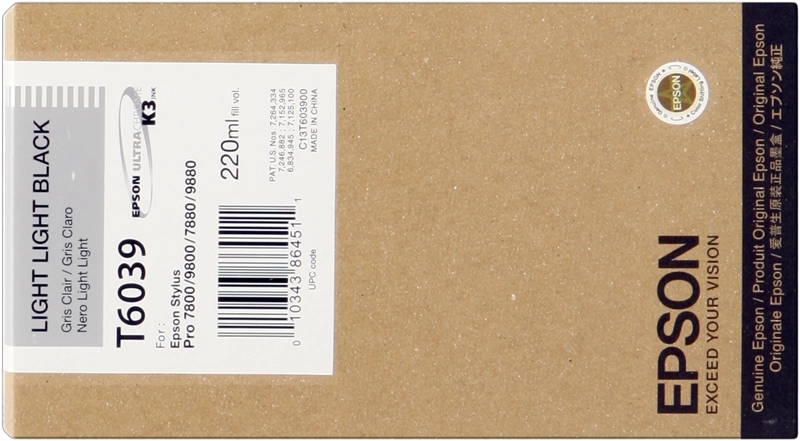 Epson T6039 Negro Light Light Cartucho de Tinta Original