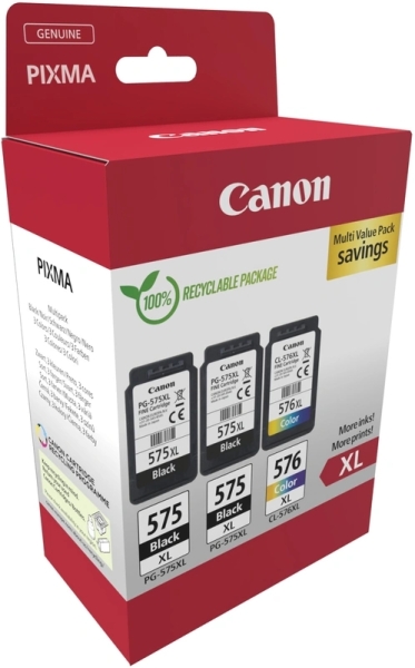 Canon PG575XL/CL576XL Multipack de 3 Cartuchos de Tinta Originales