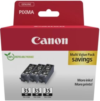 Canon PGI-35BK Multipack de 3 Cartuchos de Tinta Originales Negro