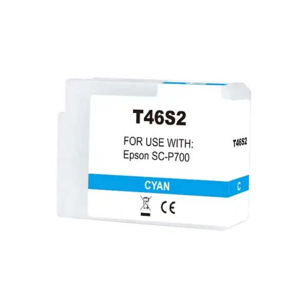 Epson T46S2 Cyan Cartucho de Tinta Pigmentada Generico Tuink - Imagen 2