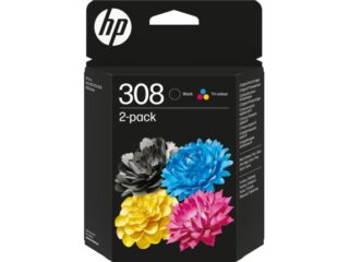 HP 308 Negro + Color Pack de 2 Cartuchos de Tinta Originales