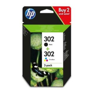 HP 302 Negro + Color Pack de 2 Cartuchos de Tinta Originales