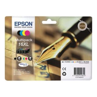 Epson T1636 Pack de 4 Cartuchos de Tinta Originales