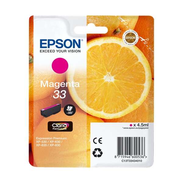 Epson T3343 (33) Magenta Cartucho de Tinta Original