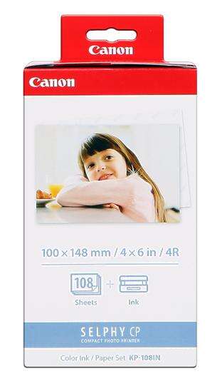 Canon KP-108IN Pack de Tinta Original y 108 Hojas Papel Fotografico, 100x148 mm