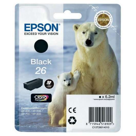 Epson T2601 (26) Negro Cartucho de Tinta Original