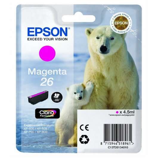 Epson T2613 (26) Magenta Cartucho de Tinta Original
