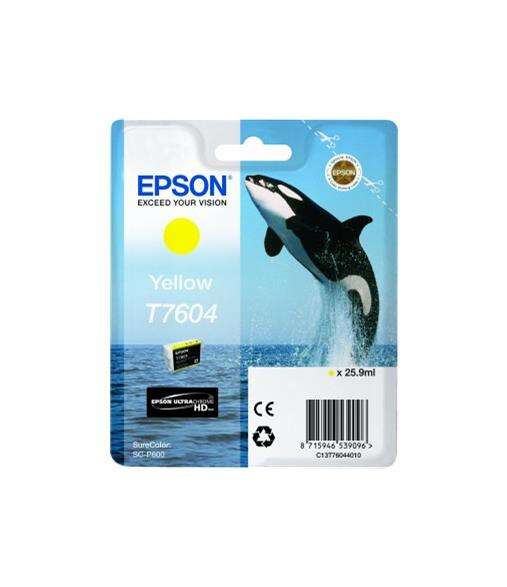 Epson T7604 Amarillo Cartucho de Tinta Original