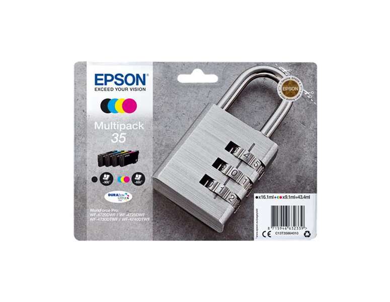 Epson T3586 (35) Pack de 4 Cartuchos de Tinta Originales