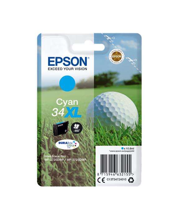 Epson T3472 (34XL) Cyan Cartucho de Tinta Original