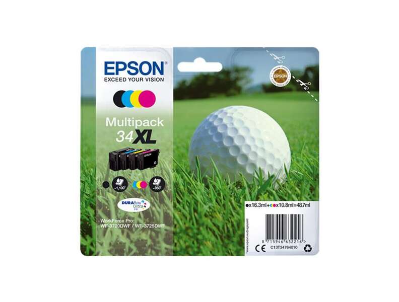 Epson T3476 Pack de 4 Cartuchos de Tinta Originales