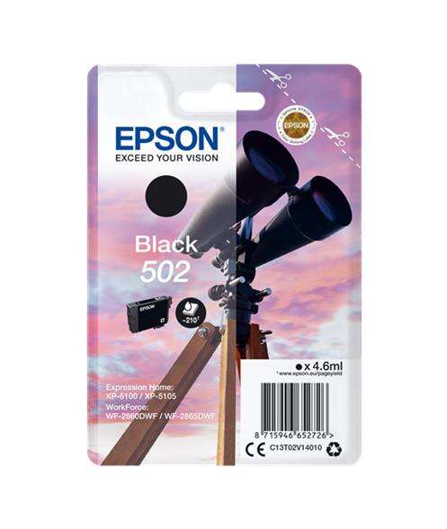 Epson 502 Negro Cartucho de Tinta Original