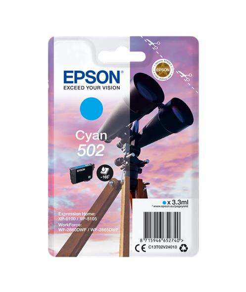 Epson 502 Cyan Cartucho de Tinta Original