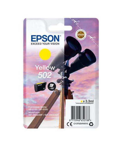 Epson 502 Amarillo Cartucho de Tinta Original