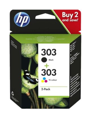 HP 303 Negro + Color Pack de 2 Cartuchos de Tinta Originales
